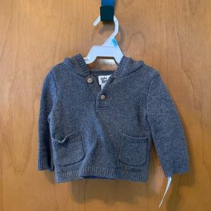 New 6 Month Oshkosh Baby Bgosh Gray Sweater Hoodie